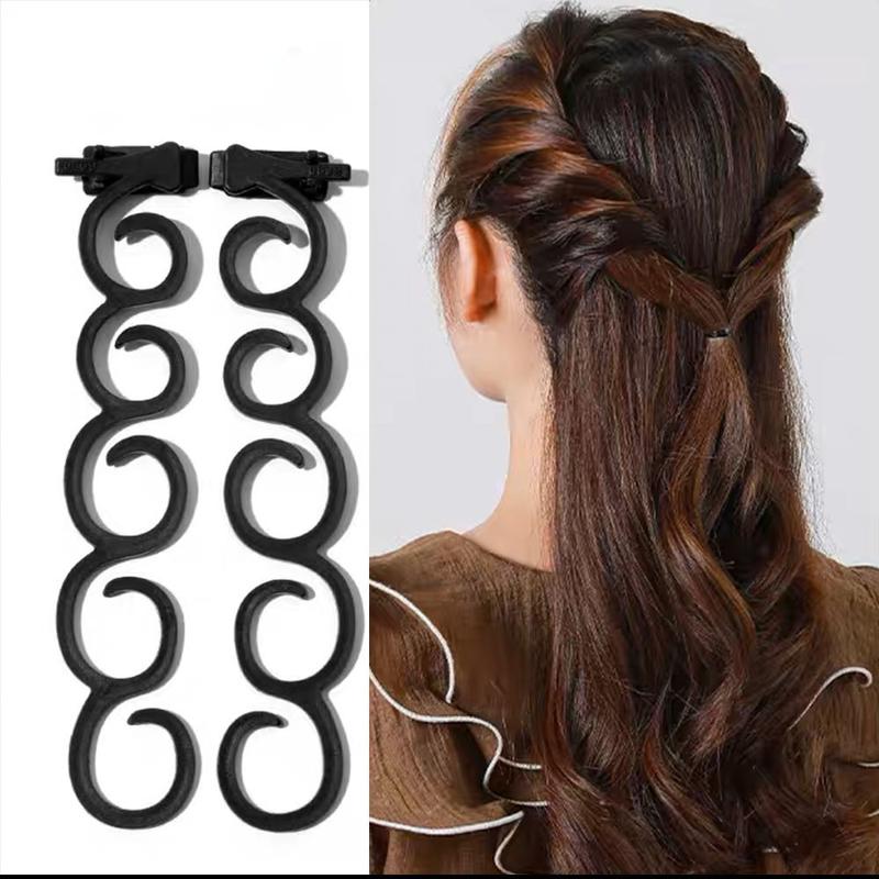 Dụng Cụ Bện Tóc, Nhựa Pháp, Dụng Cụ Bện Tóc Cho Nữ Mới, Phụ Kiện Dễ Dàng, Dụng Cụ Tạo Thời Trang Tóc Xoắn Tóc, Thích Hợp Cho Salon Nữ, Dụng Cụ Tự Làm 0