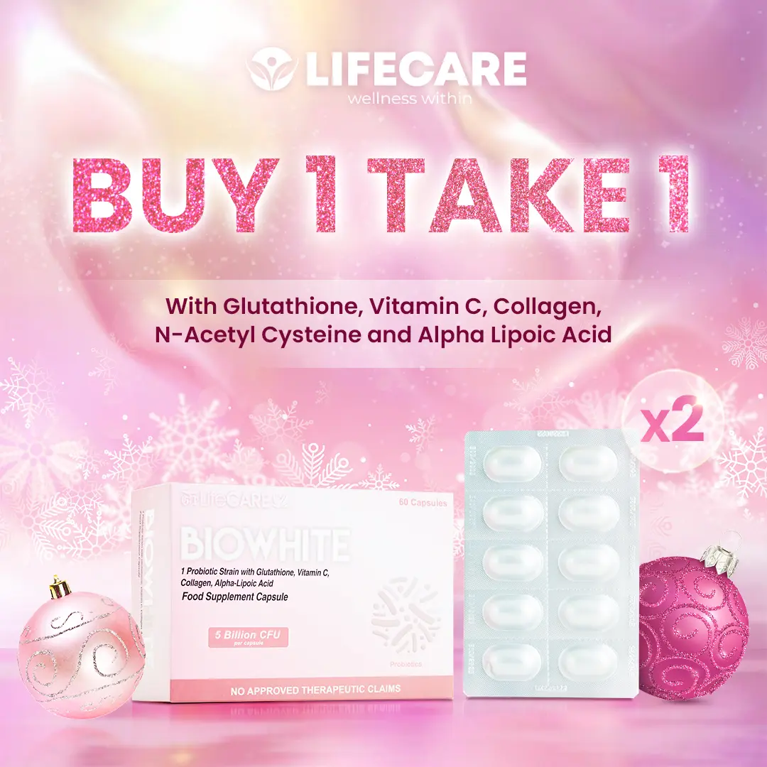 BUY 1 TAKE 1 Biowhite Probiotics l Glutathione l Collagen l Vitamin C l Alpha Lipoic Acid l N-Acetyl Cysteine 60 Capsules l 1 Box Colagen Beauty Supplement - TikTok Shop Philippines BUY 1 TAKE 1 Biowhite Probiotics l Glutathione l Collagen l Vitamin C l Alpha Lipoic Acid l N-Acetyl Cysteine 60 Capsules l 1 Box Colagen Beauty Supplement - TikTok Shop Philippines