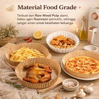 Gambar Kertas Alas Air Fryer 20CM Anti Minyak & Food Grade Tahan Panas 50PCS Bahan Pulp Aman Sehat untuk Memasak - BULAT (50PCS) dari YILIN OFFICE STORE Kab. Tangerang 4 Tokopedia