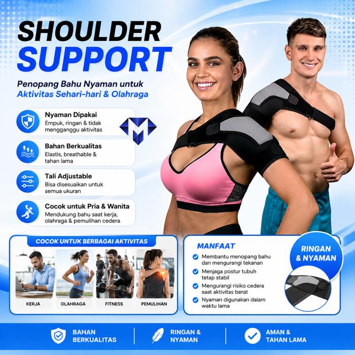 Gambar Strap Penyangga Bahu Cedera Back Shoulder Guard Wrap Belt Fitness Olahraga Pelindung Untuk Pria Dan Wanita-Kanan Kiri dari Maslinda Store Kota Administrasi Jakarta Barat Tokopedia