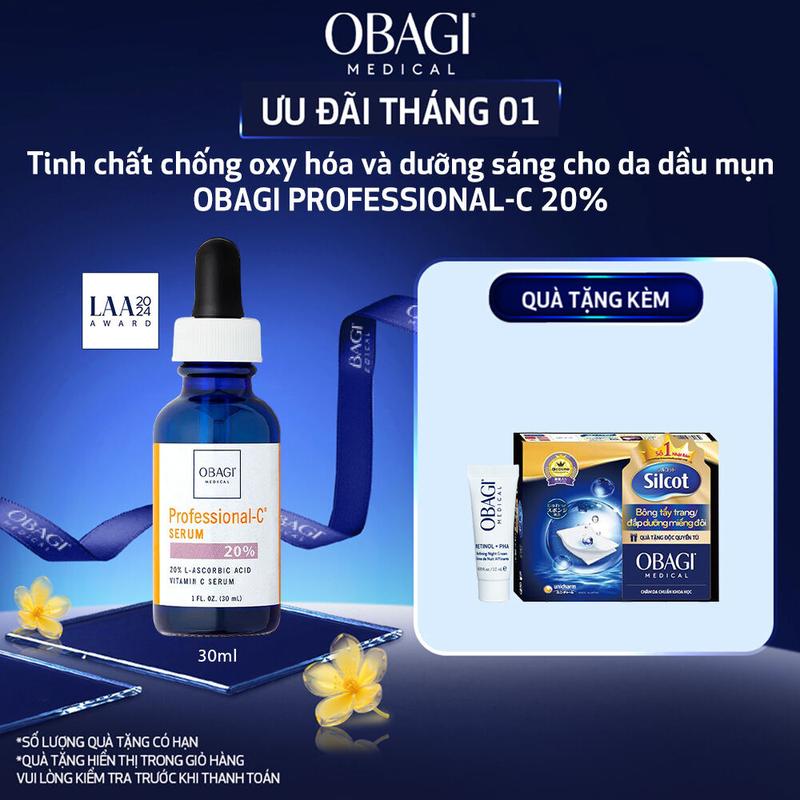  Serum chứa Vitamin C OBAGI PROFESSIONAL-C SERUM 20% 30ml l Làm Đẹp Da Skincare Chăm Sóc Da Nữ l Dưỡng Ẩm Da l Cấp Ẩm Women 
