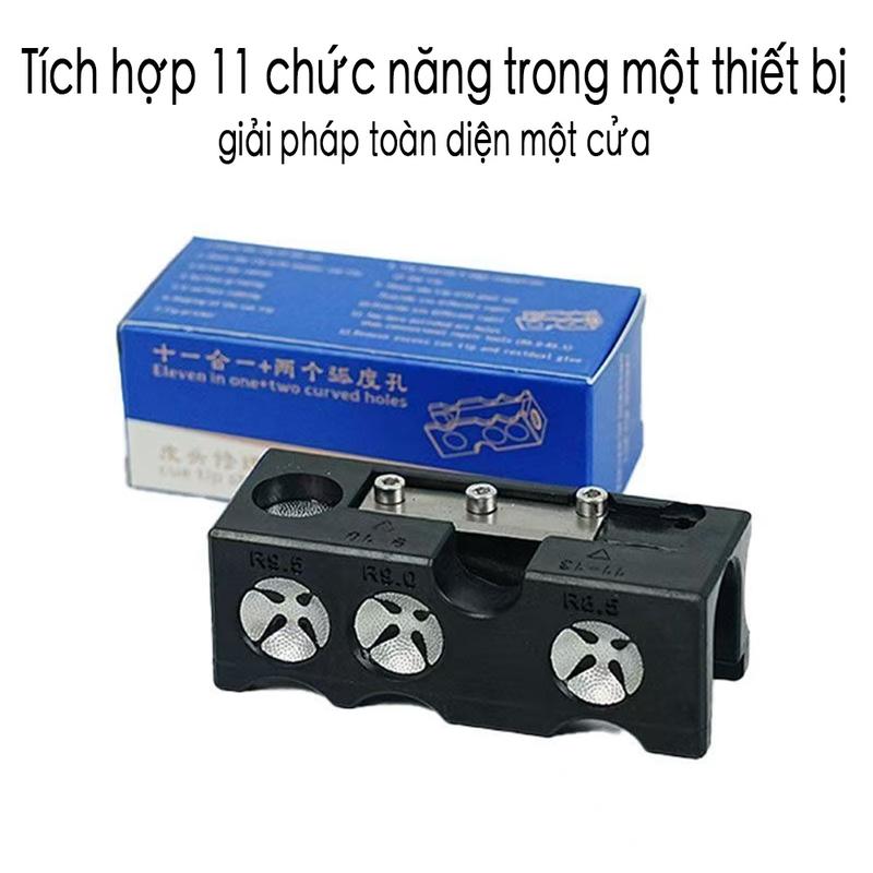 Bộ dụng cụ sửa đầu gậy bi-a 11 trong 1 gồm máy mài định hình đánh bóng thay đầu gậy dùng bảo trì sửa chữa gậy bi-a bể bơi tiện dụng toàn chức năng