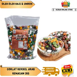 COKLAT KERIKIL ARAB 1KG WARNA WARNI OLEH OLEH HAJI DAN UMROH I COKLAT TURKI PREMIUM I COKELAT BATU KERIKIL MR SIF TRAFFLINE FANATIK