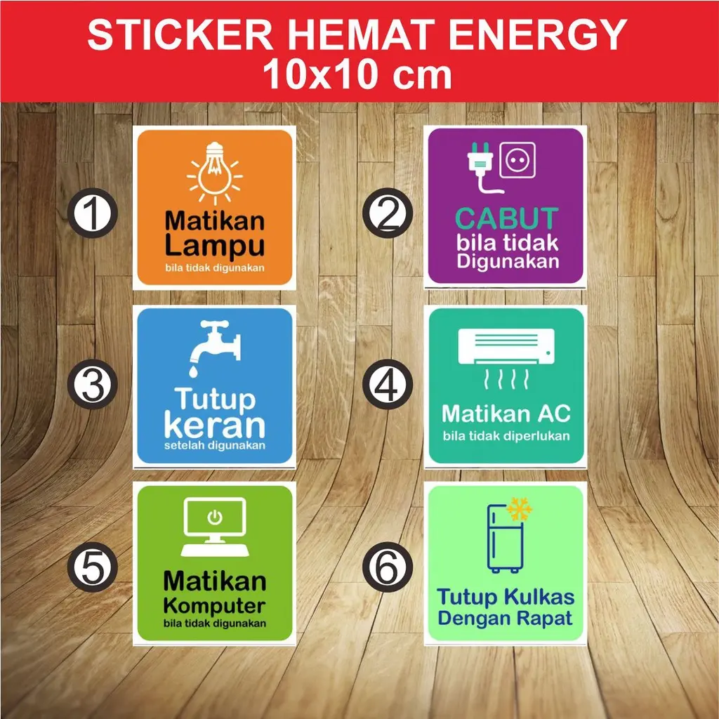 Stiker Hemat Energi  Waterproof  Stiker Matikan lampu  Stiker Cabut Colokan Listrik  Stiker Tutup Keran  Stiker Matikan AC Stiker Matikan Komputer  Stiker Tutup Kulkas