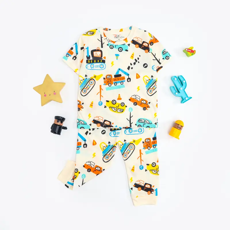 Peachbello Set Pakaian Tidur Anak Usia 1-6th Bayi Lengan Pendek Anak Perempuan Bahan Katun 8