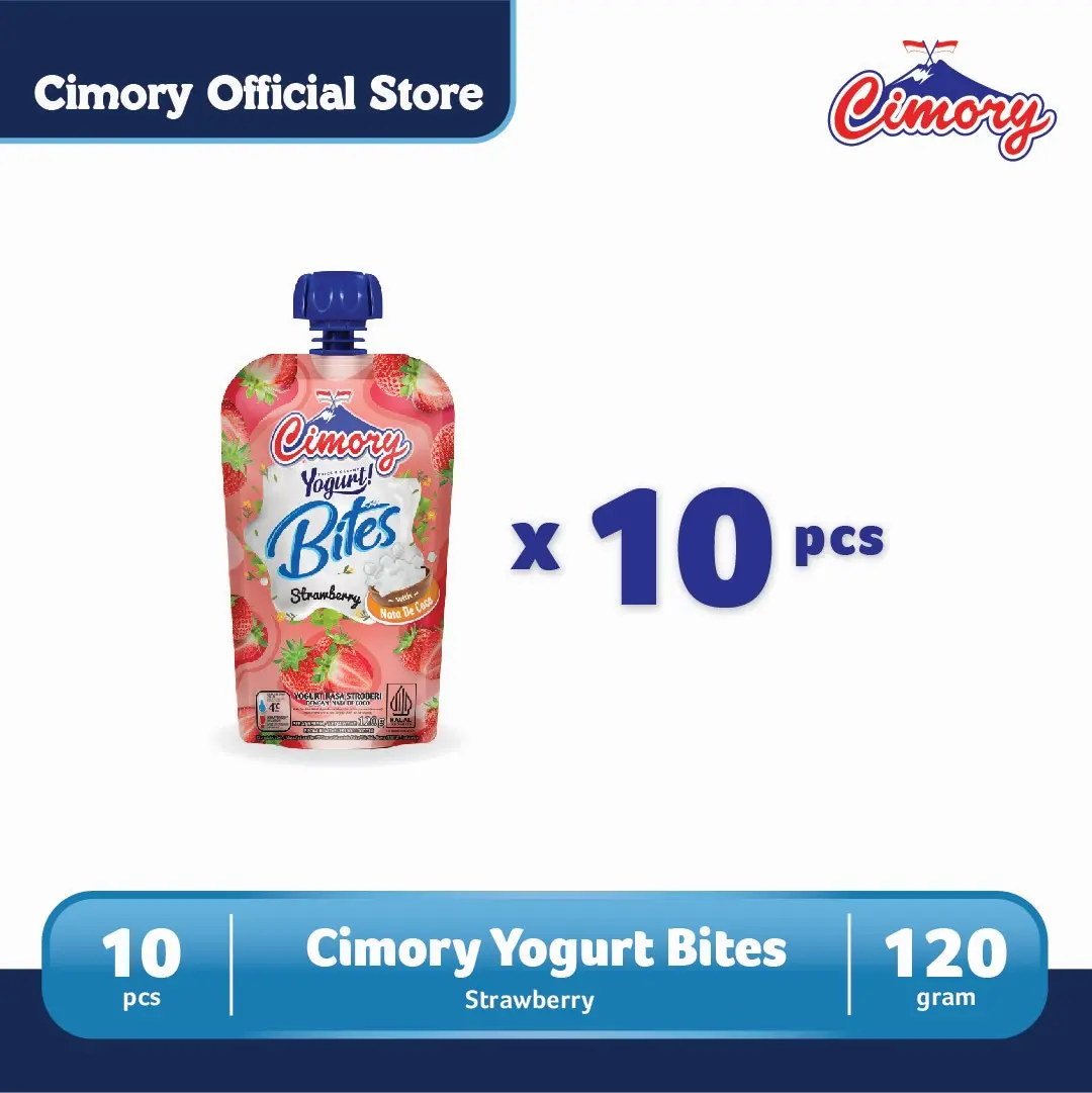 Cimory Yogurt Bites Strawberry 10 Pcs