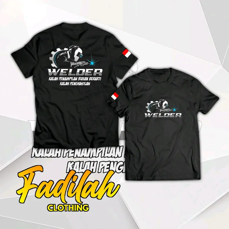 PROMO Kaos Distro WELDER INDONESIA Tukang Las Bengkel Las Welding Kaos Pria Wanita Keren Bisa Request Desain Ubah Gambar Atau Tulisa Bahan Adem Katun 0