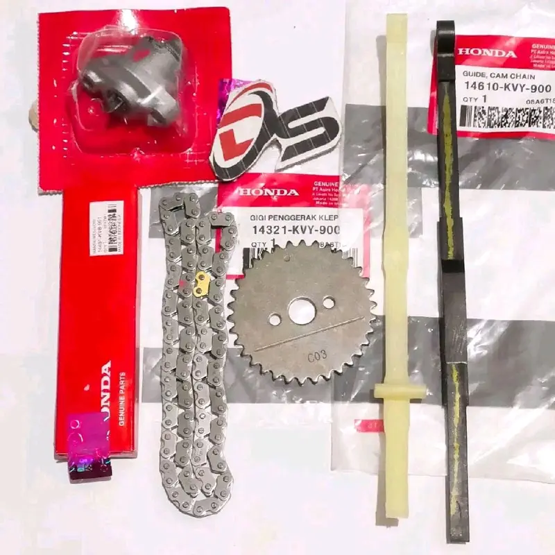 GIGI SENTRIK SET RANTAI KETENG TONJOKAN+LIDAH TENSIONER BEAT FI VARIO 110 SCOOPY SPACY KODE PART(KVY) Motorcycle 4