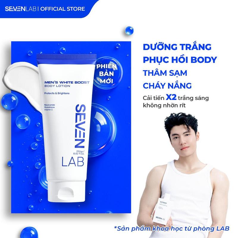 Sữa Dưỡng Thể Trắng Da Nam Giới SEVENLAB, sáng mướt, đều màu, không nhờn rít