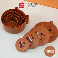 Gambar MINISO Kotak Makan Tempat We Bare Bears Lucu Penyimpanan Makanan 4 Pcs Set Dapur Kulkas Food Storage - Grizzly dari Miniso Lifestyle ID Kab. Karawang 1 Tokopedia