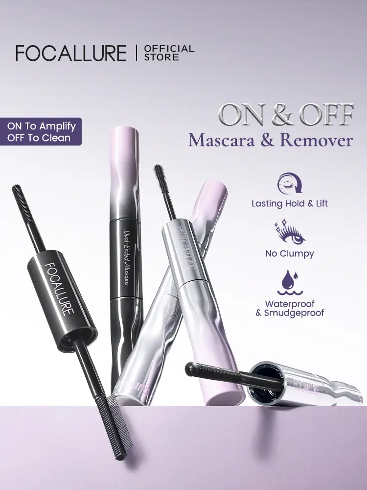 FOCALLURE ON & OFF Mascara & Remover Amplified Volume Sculpted Length Lasting