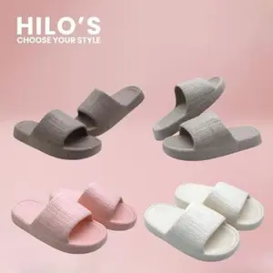HILO'S Sandal Selop Simpel Teplek Polos Empuk Flat Karet Nyaman Dipakai Desain Elegan dan Modern Bahan Karet Empuk sandal  jelly  wedges
