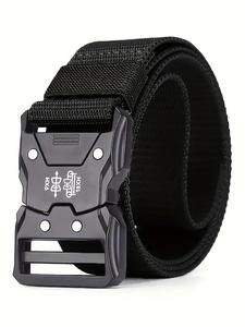 Cinturón táctico para hombre, cinturón de cintura ajustable y duradero para fitness interior y exterior, accesorios de moda casual