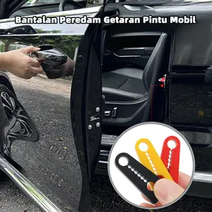 Bantalan Pintu Mobil Silikon Universal Anti Benturan Peredam Suara Getaran Cocok untuk Semua Tipe Mobil Tahan Lama dan Fleksibel