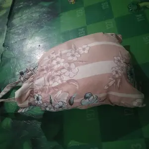 Alfarizimukena | Mukena Traveling Mini Pouch Katun Motif Terbaru 2in1 Resleting Dagu Angell Series Atasan Bawahan Panjang Lembut Tas Pouch  Mukenah  Travel  Dewasa Muslim Wanita Cantik Nyaman