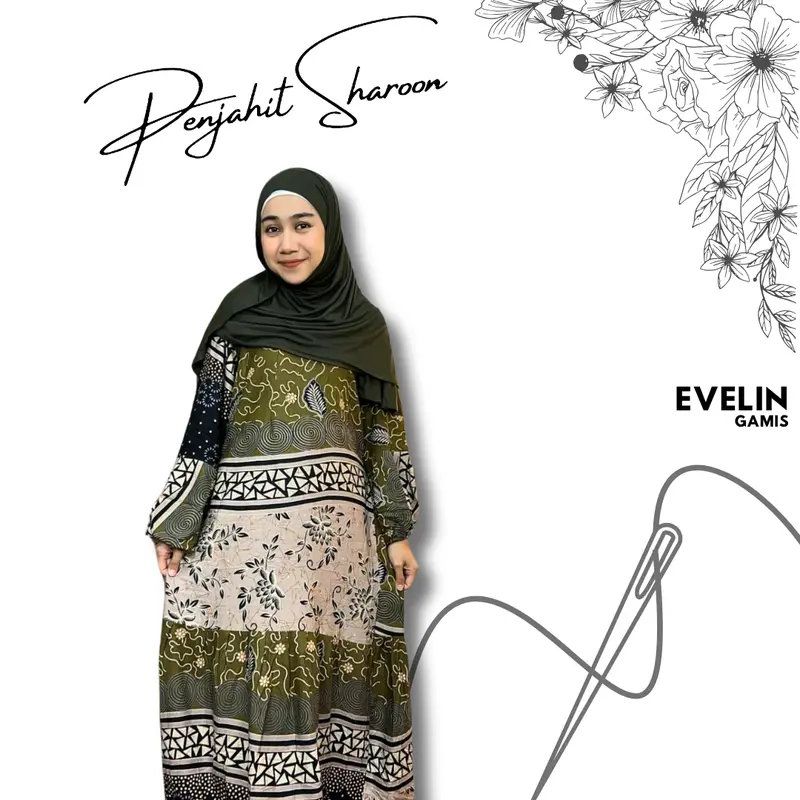 Gamis Evelin Rayon Super Lembut Nyaman 0