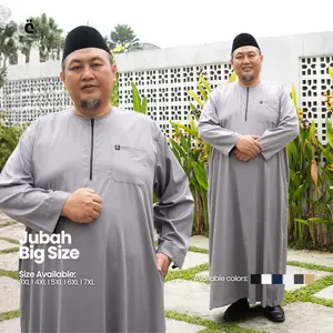 AFGHAN Jubah Ghazwan l Jumbo BIG SIZE Model Kerah Oblong Type Resleting / Zipper Lengan Panjang Bahan Katun Toyobo Premium ORI Size XXXL XXXXL XXXXXL XXXXXXL XXXXXXXL