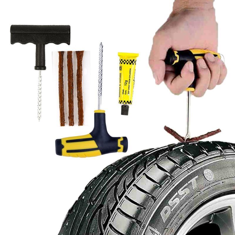 Car Tubeless Tire Repair Tools Small Tire Repair Tools 1Set for Cars Complete Kit Tools Auto Mechanic Workshop Tools 1
