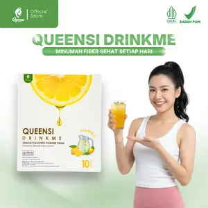 Queensi Drinkme Lemon Minuman Serat Rasa Lemon - ISI 10 Sachet
