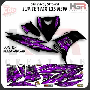 Stiker Vynil Variasi Jupiter Mx 135 New / Jupiter Mx garuda Design Api Striping Polet Bodi