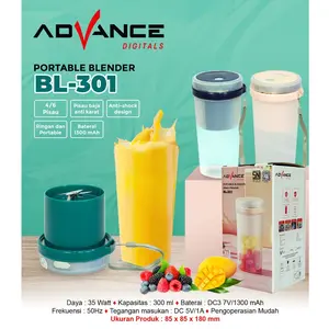 Advance Blender Mini Portable BL-301 Juice Portable Gels 300ml Juicer Buah Instan