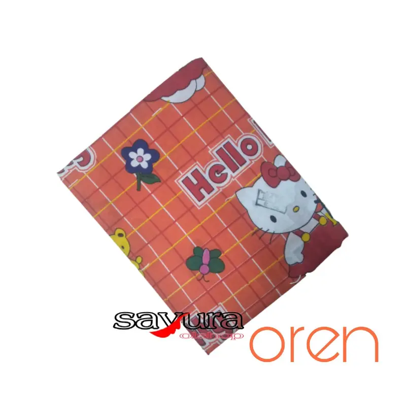 (120x200) URUNG KASUR KAPUK KATUN/KULIT KASUR KAPUK HELLO KITTY 5