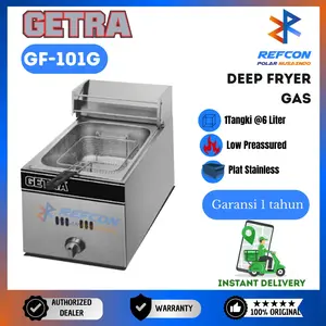 Gas Deep Fryer Getra GF 101G / GF 101 G Penggorengan 1 Tungku 6 Liter / KHUSUS PENGIRIMAN ISNTANT & KARGO
