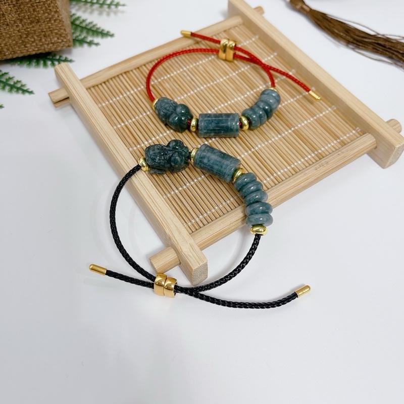 Vòng tay lam ngọc dây cáp tì hưu, hồ ly  lu thống, ngũ điếu trợ tài lộc, tình duyên, may mắn