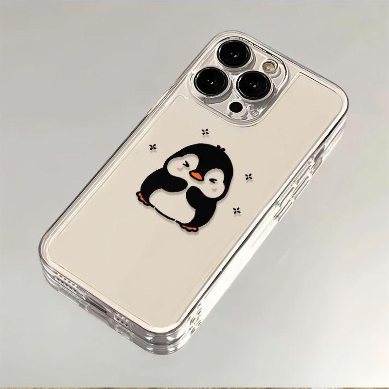 3 Ngày Giao Nội Địa | Ốp Lưng iPhone Chim Cánh Cụt Ngủ Ngon Nét Vẽ Đơn Giản Nền Trong Suốt TPU Mềm Chống Sốc Không Ố Vàng Bảo Vệ Camera Toàn Diện Cho iPhone 13 14 15 16 Pro Max