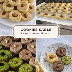 Casa Miel Sablé Cookies - Biskuit Premium Homemade & Renyah dengan Butter Prancis Bahan Import Rasa Cokelat, Matcha, Original