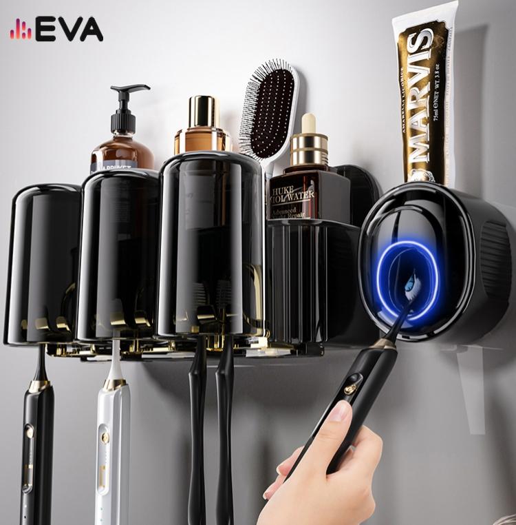 [EVA] 【local delivery】Black toothbrush holder, toothpaste dispenser ...