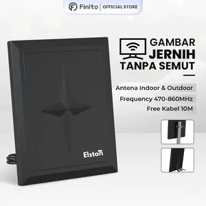Antena TV C600 Elston Indor Outdor Kabel bisa dipasang di Kayu Kabel 8M