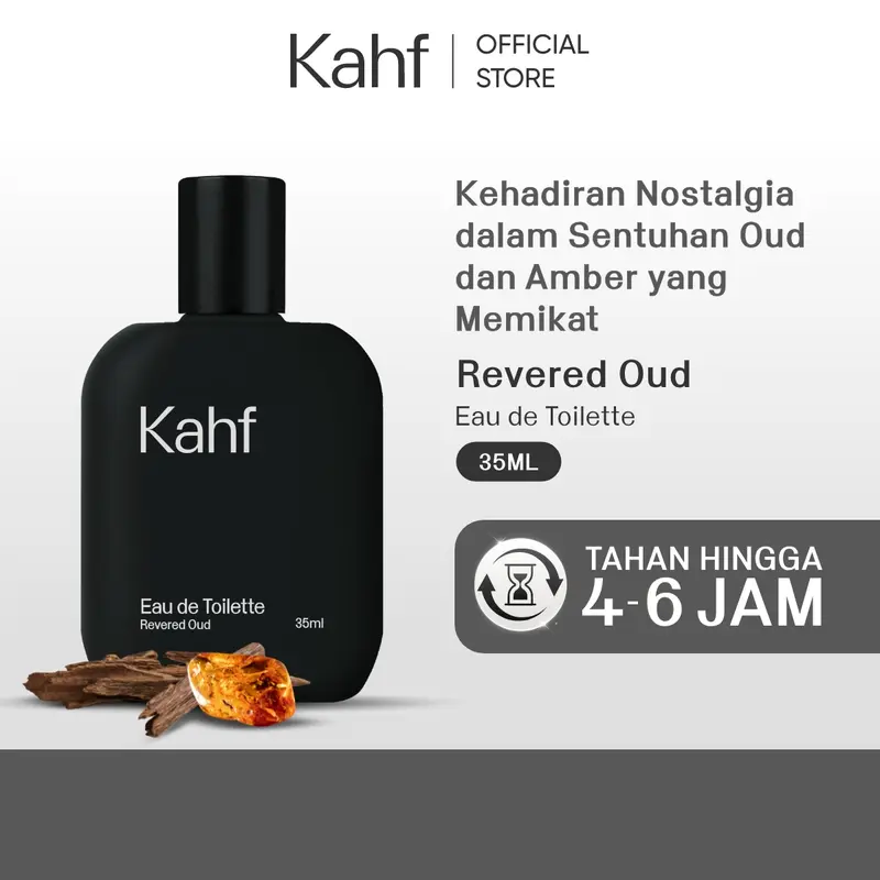 Kahf Revered Oud Eau De Toilette 35 ml Parfum Pria Wangi Tahan