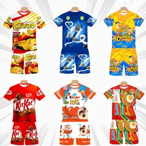 Setelan Baju Jersey Harian Anak Limited Edition Kitkat Indomi Cheetos Untuk Usia 1-10 Tahun