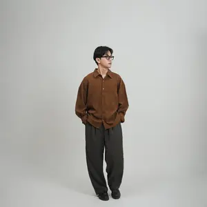 Roomfazza Kemeja Lengan Panjang Pria Oversized Kasual Kerja Atasan Casual Formal Pasti Diskon