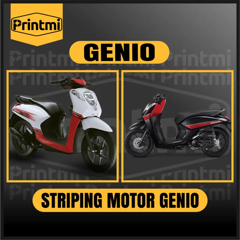 Striping Stiker Motor Honda Genio Variasi List Simple Modifikasi Keren Motorcycle Printmi KP252 2