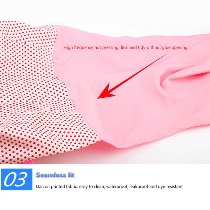 Thickening Tools Waterproof Warm Washing Wash Dishes Household Gloves Rubber gloves Long Sleeve Kitchen 4