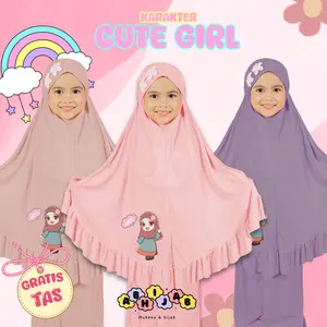 MUKENAH MUKENA TELEKUNG RUKUH ANAK PEREMPUAN KARAKTER WANITA MURAH UKURAN 1 2 3 4 5 6 TAHUN Muslim Nyaman