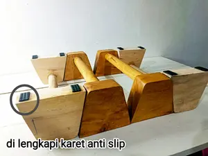 Wooden paralettes hand stand push up bar Alat Olahraga Otot Outdoor