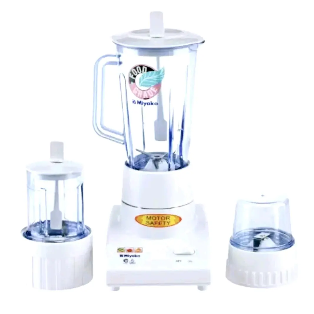 Blender Miyako BL-102 Pl 3in 1 produk asli sesuai yang difoto Putih Pisau Listrik Wadah