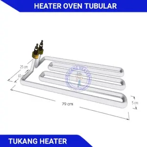 Heater Tubular Oven ukuran 790 mm x 250 mm 220 Volt 1000 Watt.