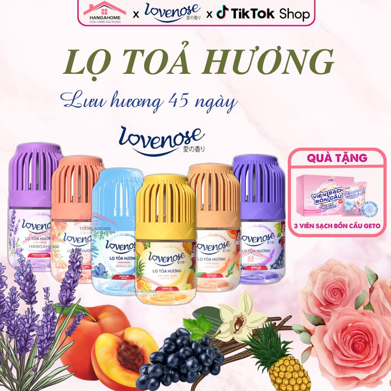 [MUA 3 TẶNG 3] Combo 3-5 Lọ tỏa hương thơm phòng Lovenose 180ml hương thơm tự nhiên xua đuổi côn trùng, dễ chịu khử mùi, sáp thơm thế hệ mới 45 ngày, Dầu Thơm Phòng Dầu Thơm