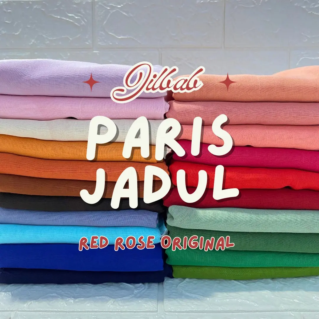 Termurah Jilbab Kerudung Paris Jadul Red Rose Hijab Segi Empat Wanita Muslim Square