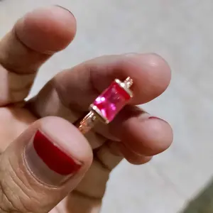 ST-R215 Cincin Perempuan Red Ruby Premium Asli High Quality Ring