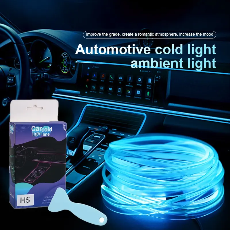 Thanh Đèn LED Neon Cho Bảng Điều Khiển Xe Hơi, Không Thấm Nước, Linh Hoạt, Tự Làm, Trang Trí Đa Chế Độ, 1M, 2M, 3M 0