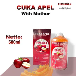 Fergasan Cuka Apel Organik - With Mother Isi 500 Ml - Cuka Apel Original