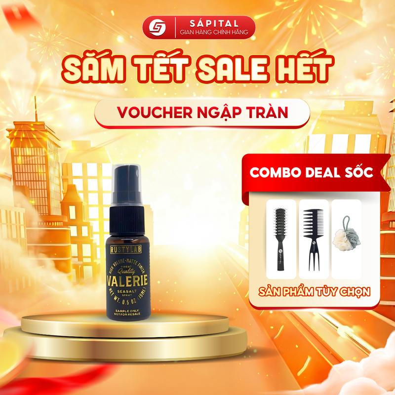 Xịt tạo phồng tóc Rusty Lab Valerie | Bảo vệ nhiệt máy sấy - Hỗ trợ kiềm dầu - Tăng độ phồng kết dính cho tóc
