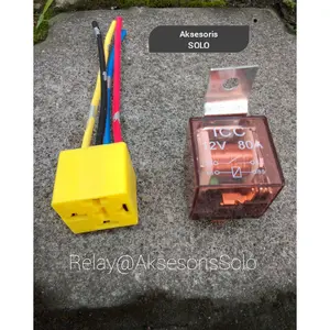 1 Set Soket + Relay 4 kaki 12V 80A Kabel Tebal