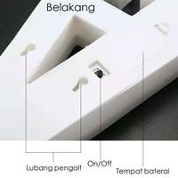 Gambar Lampu LED Huruf 3D Alfabet Abjad Angka Hiasan Dinding Dekorasi Ulang Tahun Perlengkapan Pesta - # dari DEPARCEL RIBBON Kota Malang 3 Tokopedia