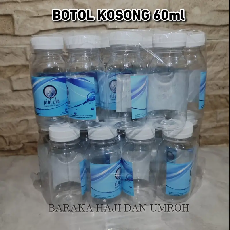 Botol Kosong Air Zamzam 60ml 1pack Striker Biru 1